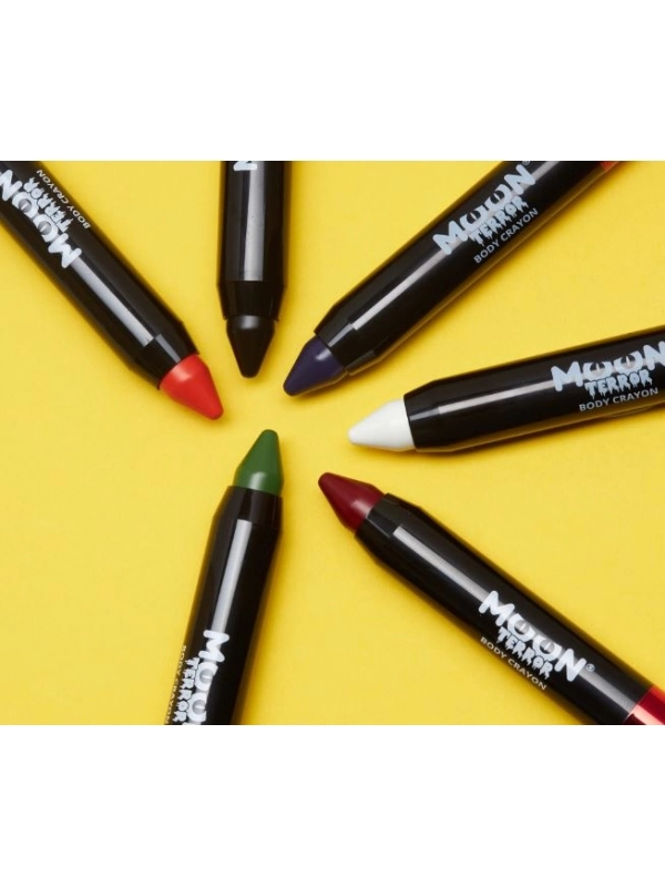 Smiffys Set Crayon Maquillage Halloween, Noir, Rouge & Blanc 4 Smiffys Set Crayon Maquillage Halloween, Noir, Rouge & Blanc – Image 2