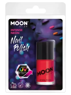 Smiffys Vernis à Ongles UV Néon Rouge Intense - Cosmic Moon -Halloween Soldes Boutique vernis a ongles uv neon rouge intense cosmic moon 2